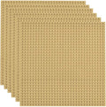 Lekebaby Classic Baseplates Building Base for Building Bricks 100% Compatible with Major Brands-Baseplate 10" x 10", Pack of 6 (Sand Color)