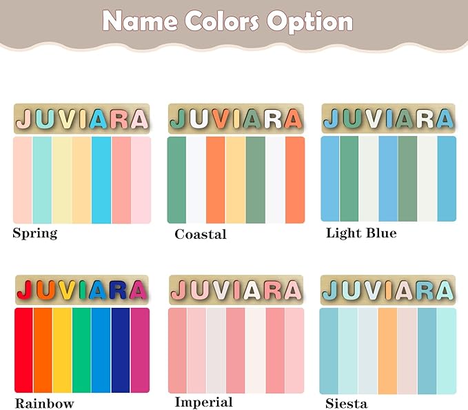 Name Puzzle for Kids Personalized - Custom Name Puzzles for Toddlers 1-3, Customized Wooden Animal Puzzle, Baby Gifts, Baby Shower, Christmas, Newbaby Gift, Gifts for 0 1 2 3 Years Old (style-01)