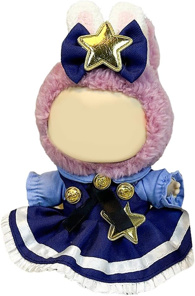 17cm Doll Clothes Set & Outfit - Cuddly Fashion Dresses with Accessories, Luxury Chic Doll Clothing & Plush Pullover Hoodie Doll Clothing DIY ,Just Clothes