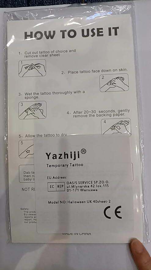 Yazhiji 40 Sheets Halloween Temporary Tattoos Pumpkin Witch Sugar Skull Tattoo Family Set Tats for Women Men Boys and Girls