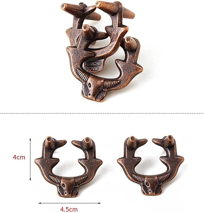 FantasyDay 9 Pcs Brain Teaser Puzzle,Metal Puzzle, Unlock Interlock IQ Test Game, Magic Trick Toy Gift for Kids and Adults