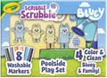 Crayola Scribble Scrubbies Bluey Poolside Playset (4ct), Washable Bluey Toy Set for Kids, Holiday for Toddlers, with Bingo, Chilli, and Bandit, Ages 3+