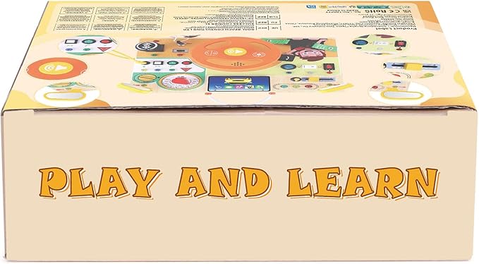 Hoarosall Busy Board,Montessori Toys for 1+ Year Old Boys & Girls,Travel Activities for Toddlers,Sensory Toy for Kids with Autism,Perfect Christmas Birthday Gift Ideal (Busy Board v6)