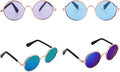 4pcs Mini Doll Glasses, Cute Tiny Sunglasses for Most Dolls Outfit and Toys Clothes Set Decorations with Metal Frame Multi-Color Lenses Fashion Eyewear Accessories(Color 2)