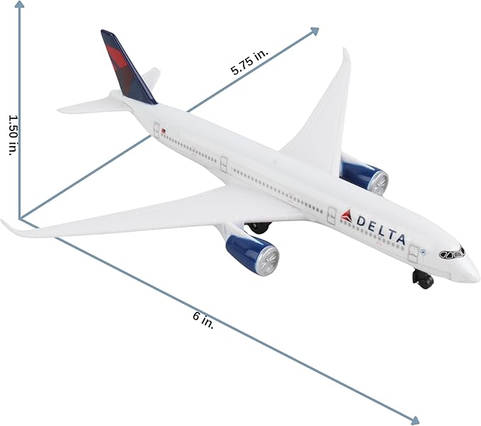 Daron Toy Airplane – Delta Air Lines Airbus A350 – Die-Cast Metal Model Airplane Toy with Plastic Parts for Kids Ages 3+