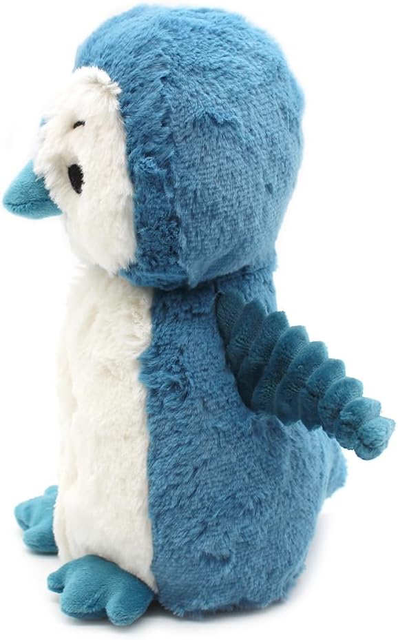 Les Déglingos Les Ptipotos by Glissou The Penguin Mummy Baby – Soft Plush – Ideal Newborn Gift – Blue – 16 cm