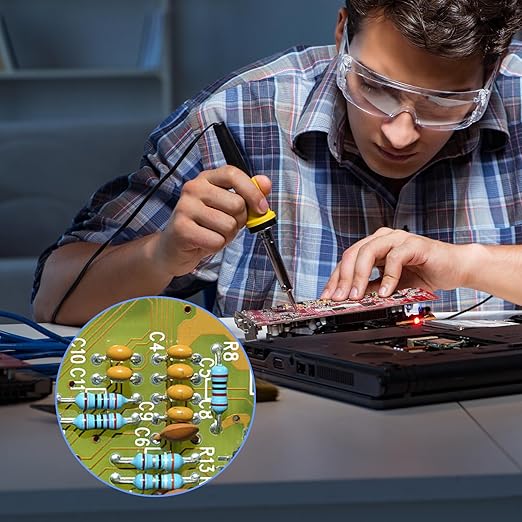 24 Values 480pcs Multilayer Monolithic Ceramic Capacitor Assortment Kit, 10pF-10uF Capacitor Set with Storage Box for Electronics Projects
