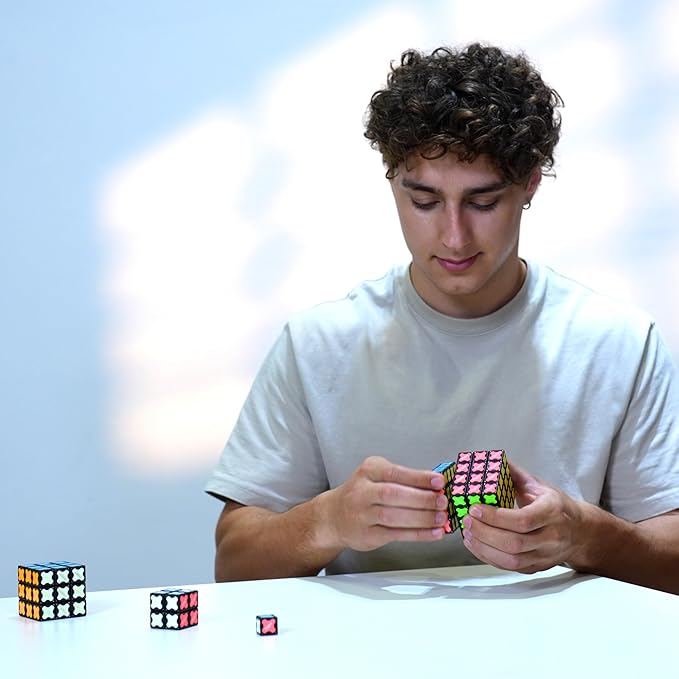 TOSY Magnet Cube 4x4 - 560 Magnets, 70 Blocks, 8 in 1 Toy: Puzzle Cube Game, Creative Building Blocks, Transformable Fidget Spinner, Infinity Cube, Magnet Tiles, UV Flashlight, Glowing STEM/STEAM Toy