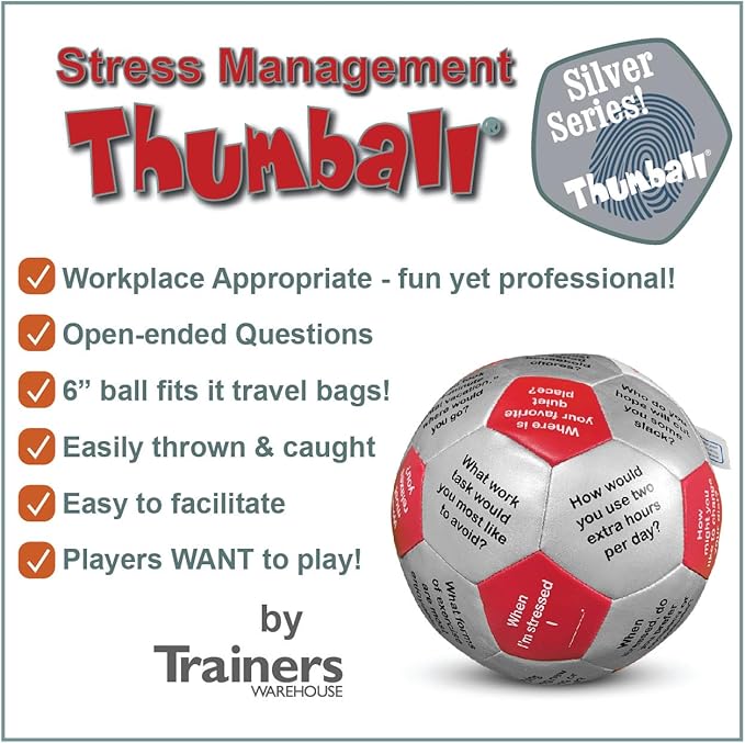 Trainers Warehouse 6" Thumball Collection, 32 Prompts for Conversation, Team Building, Relationship and Training