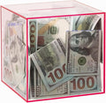 Clear Piggy Bank for Adults/Kids, Acrylic Unopenable Money Box for Cash Coin Saving, Must Break to Open, Money Saving Jar for Adults Boys Girls, Size 4.72''