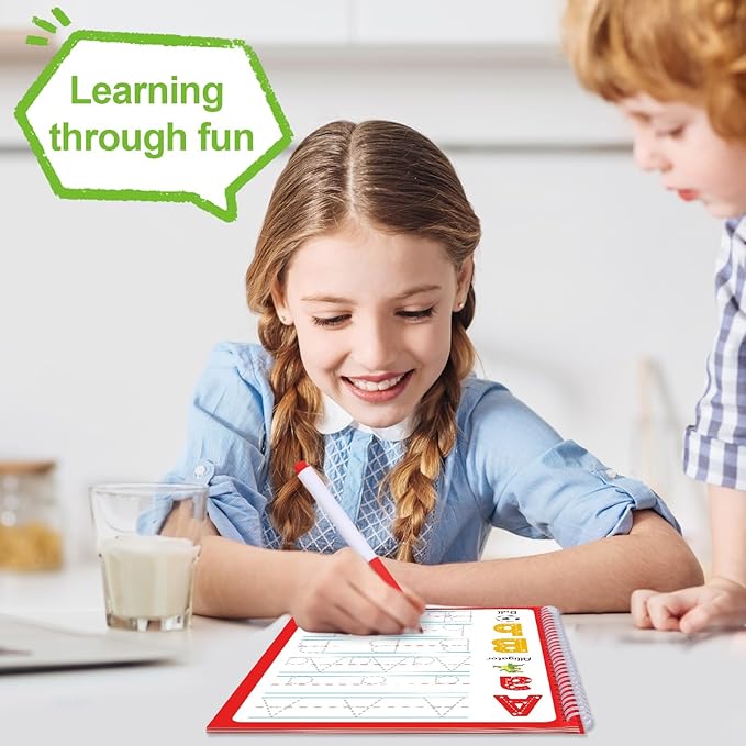 gisgfim Preschool Learning Activities 96 Pages Tracing Books for Kids Ages 3-5 Kindergarten Workbooks Dry Erase Autism Learning Workbook Writing Practice for Kids Letter Tracing Pre K Busy Book 6 Pads