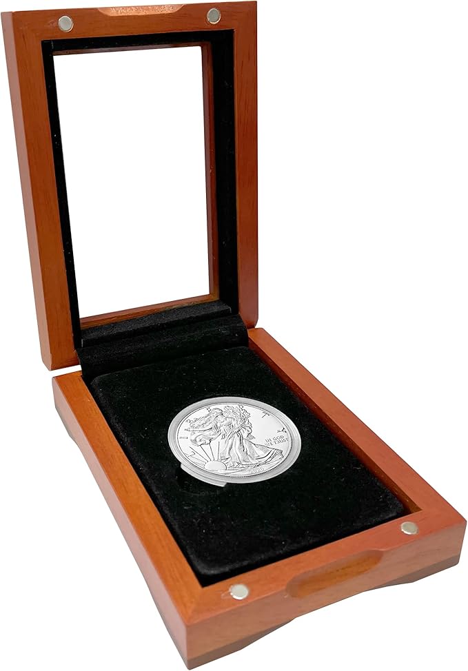 Single Coin Wood Display Box