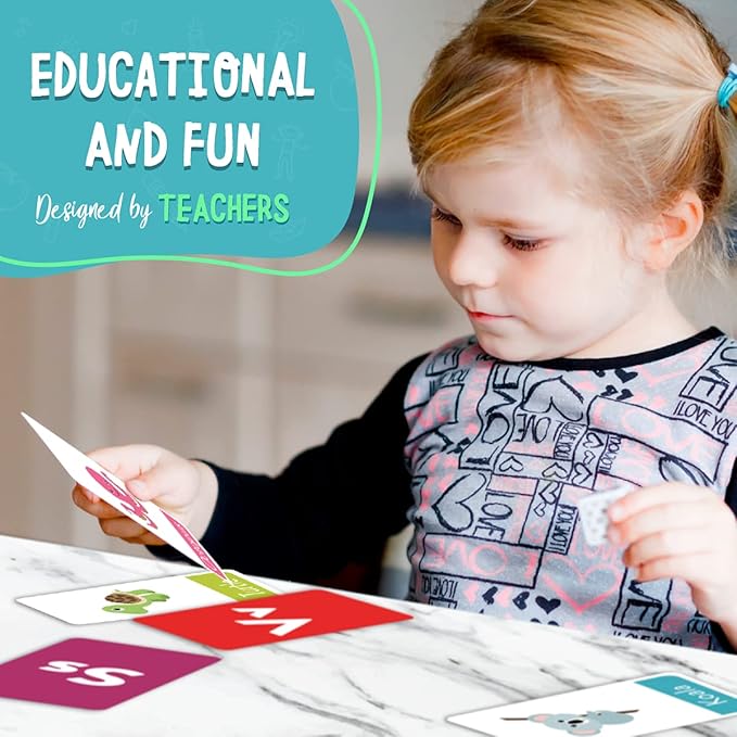 Merka Toddler Flash Cards, Set of 58 Alphabet, Letters, Colors, Shapes, and Numbers - Educational Preschool Flashcards, Double-Sided for 1-4 Years Old - Toddler Learning Activities