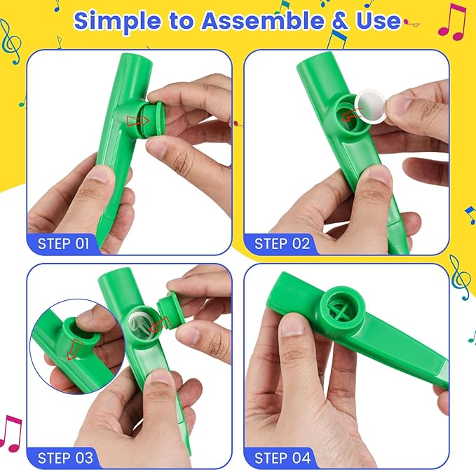 LovesTown Kazoo, 18 PCS Kazoos Bulk Musical Instruments for Kids Adult Classroom Suprise Party Supplies