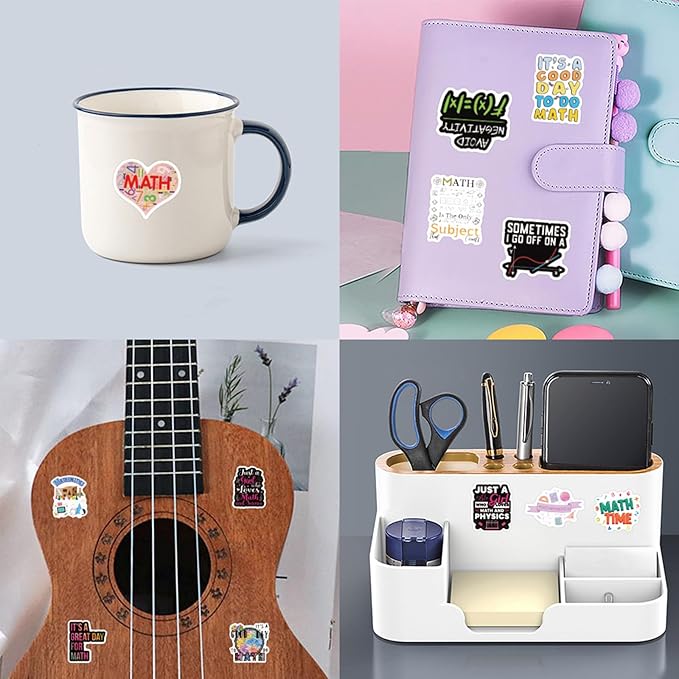 120PCS Math Stickers Funny, Math Gifts for Student Vinyl Waterproof for Water Bottle Laptop Luggage Guitar Gifts for Teens Girls Kids Adult Students