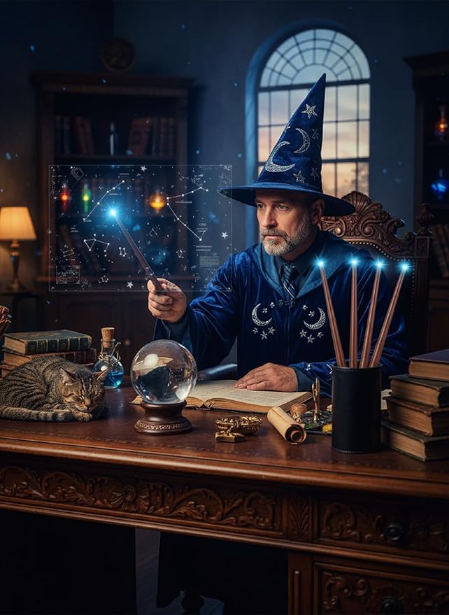 Sumind 4 Pieces Light up Wand Magic Light and Sound Toy Wizard Wands, Illuminating Witch Wand, Costume Accessory for Halloween Cosplay Birthday Party Favors(Brown)