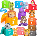 Oriate Animal Toddler Learning Toys, 20Pcs Zoo Animals Sensory Toys for Toddlers 1-3, Counting Animals Color Sorting Montessori for Babies, Birthday Gift Party Favors, Kids Prize Box, 12+ Months
