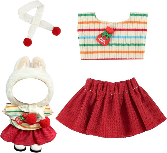 Doll Clothes 17cm/15cm Outfit Set Party Clothes High-End Fashion Outfits Suitable Accessories Christmas Cloak Halloween Premium Clothing 5.91-6.7 inch (No Doll) (LBB-256)