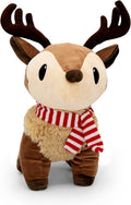 Plush Reindeer Stuffed Animal - Holiday Deer Characters with Antlers Toy - Christmas Decor Animals - Medium Plushie Toys - Ralphie, 14"