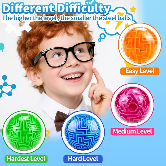 YongnKids Amaze 3D Memory Sequential Maze Ball Puzzle Toy Gifts for Kids Adults - Challenges Game Lover Tiny Balls Brain Teasers Game (Green)