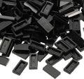 PATIKIL 370 Pcs Flat Blocks Bulk, 1x2 Square Black Classic Tiles Smooth Surface Mini Building Blocks Accessories Compatible Bricks Kits for Building Floor Walls Mosaic Pixel Arts