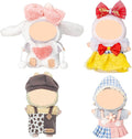 4 Pack—17cm Doll Clothes,Premium Cute Outfit with Accessories,Doll Princess Skirt,Boys and Girls Stylish Adorable Dolls Fashion Clothes Set Accessories(No Dolls and Shoes) (Set G)