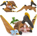 MaoGoLan Pterodactyl Plush Pteranodon Stuffed Animals for Kids, 37 inch Giant Plush Dinosaur Toy Large Pterosaur Mommy with Babies - Dino Squad Party Favors Decorations