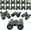 ASONA 24PCS Camouflage Color Binoculars for Kids with Neck String, Binoculars Nature Exploration Toys Safari Jungle Animal Theme Party Favors Gifts for Bird Watching Camping Hunting Hiking Supplies