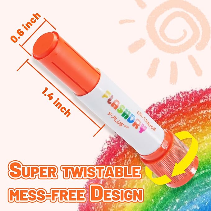 Flashdry Paint Sticks for Kids, 12 Colors Tempera Paint Set for Toddler, Non-toxic Washable Coloring Art Supplies for Ages 2-4 3-5 4-8