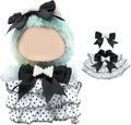17cm Doll Clothes Set-Adorable Outfits for Dolls-Stylish Accessaries Clothes Dress-Up-Replaceable Clothing Collections, Includes Hat, Top, Skirt(Black-Style C)