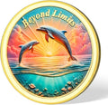 Sober Coin Beyond Limits Inspirational Dolphin Sobriety Coin Motivational Recovery Medallion Coin (Sunrise Dolphin)