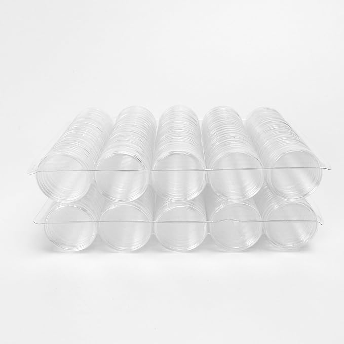 400 pcs x 21mm Coin Capsules Holder Protect Coins Storage Organizer for Coin Collection Supplies - Coin Holders Display Cases for Collectors