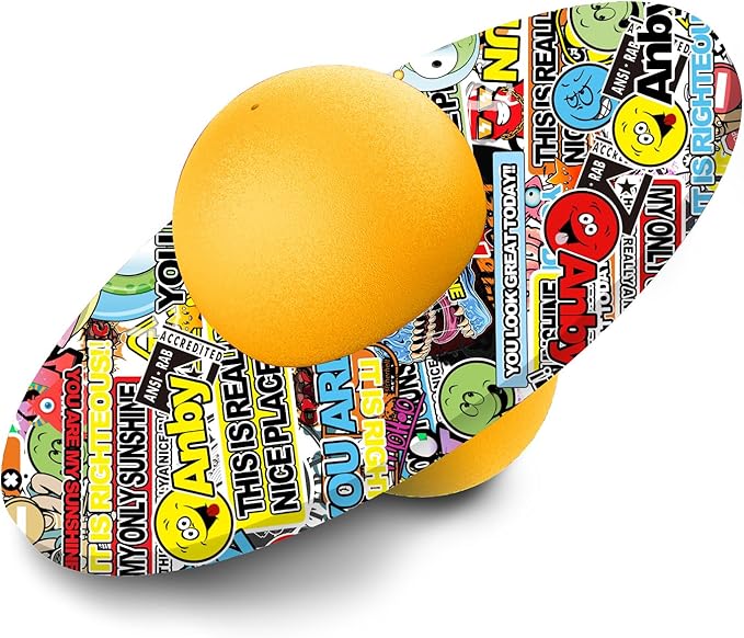 Pogo Ball for Kids & Adults Up to 200lb, Balance Coordination Trick Bounce Board Pop Ball Cool Fun Challenge Indoor Outdoor Toys Pogo Jumper Birthday Gifts for Boys Girls Halloween