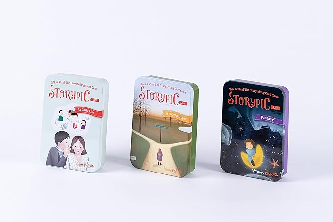 [Storypic] Storypic Lite, Storytelling Cards, Tool for Creating Enjoyable Stories, Versatility for Use, Story Literacy Cards, for All Ages, 3.46 x 4.96 inch (A : Daily Life)