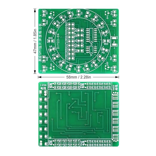 Soldering Practice Kit DIY Green PCB Circulate Flash Red LED SMD SMT Electronics Projects Soldering Kit Simple Welding Skills Learn Soldering Kit for Beginners (02G0402)
