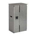 ECR4Kids Play Kitchen Refrigerator, Wooden Playset, Grey Wash