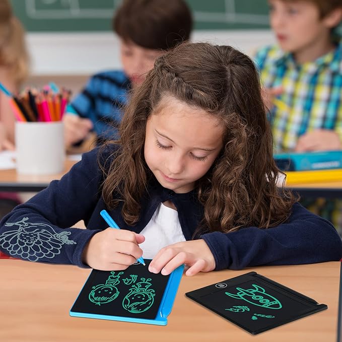 24 Pieces LCD Writing Tablet Mini Electronic Doodle Board 4.5 Inch Drawing Tablet Erasable Doodle Pad Reusable for Kids Birthday Favor