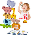 Wooden Animal Puzzles for Toddlers - Sorting & Stacking Montessori Toys for 3 4 5 Year Old Boys Girls, Kids Educational Learning Toys Gift (10pcs Animals)
