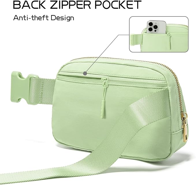 Gitus Gifts for 8 9 10 11 12 Year Old Girls Belt Bag Fanny Pack Crossbody Bags with Initial Letter Patch Cute Stuff Birthday Gifts for Teen Girls Women Personalized Trend Stuff (Light Green-J)