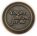Romantic Love Expression Antique Gold Plated Pocket Coin for Date Night, You are The One for Me, I Need You by My Side, Love Gift for Men & Women, from Him or Her