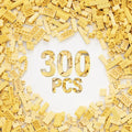 300 Piece Tan Bricks Bulk Assortment Pack, Brick Accessories for Building With 12 Sizes, Compatible With Lego Parts and Pieces