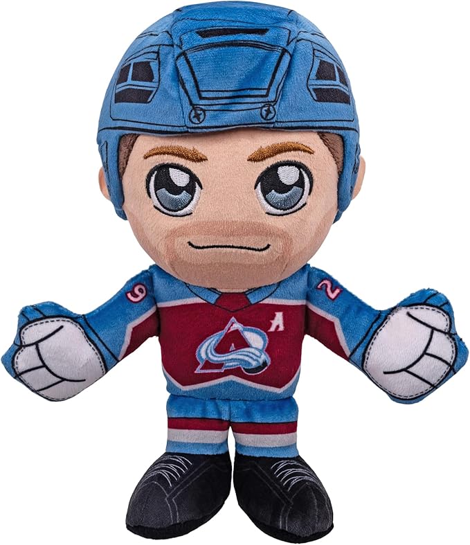 Bleacher Creatures Colorado Avalanche Nathan MacKinnon 8" NHL Kuricha Sitting Plush - Soft Chibi Inspired NHL Superstar