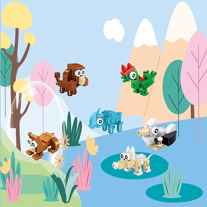 Party Favors for Kids - 24 Pack Animals Building Blocks for Goodie Bags Stocking Stuffers Classroom Prizes Birthday Gifts Toy Building Sets for Kids 6-12yrs
