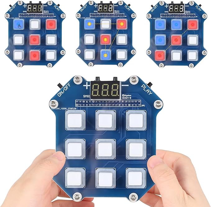 MIOYOOW 3 in1 Handheld Game Soldering Practice Kit, Electronics Soldering Projects with 3 Retro Games, STEM DIY Soldering Kit for Teens & Adults School Learning and Entertainment