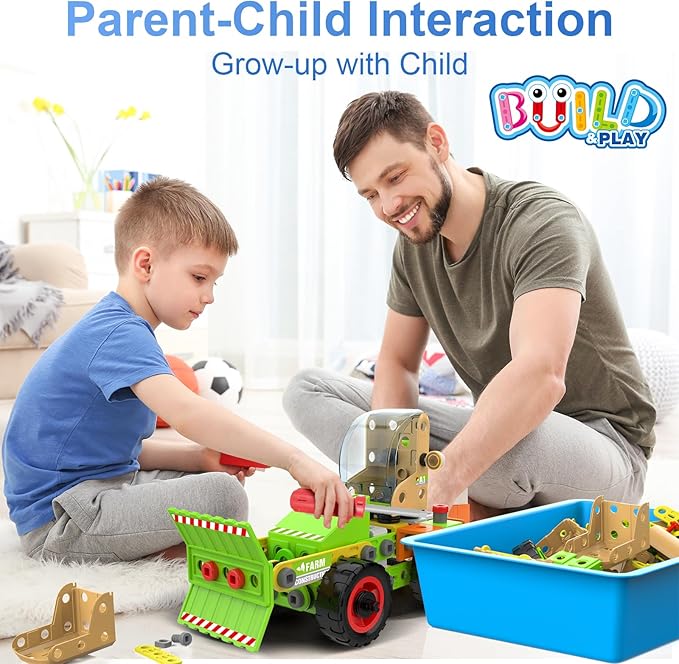 MOONTOY Building Stem Toy Set for 4 5 6 7 8 9+ Year Old Boy Birthday Gifts, STEM Toy Educational Engineering Kit, Building Toys for Kids Ages 4-8 5-7 6-8 Creative Games Boy(14 Models)
