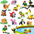 20pcs Animal Mini Building Blocks Party Favor for Kids Return Gifts For Birthday Goodie Bag Stuffer Class Prize Box Toys Small Bulk Pinata Stuffer End of School Year Gift for Student Boy Girl 4-8 8-12