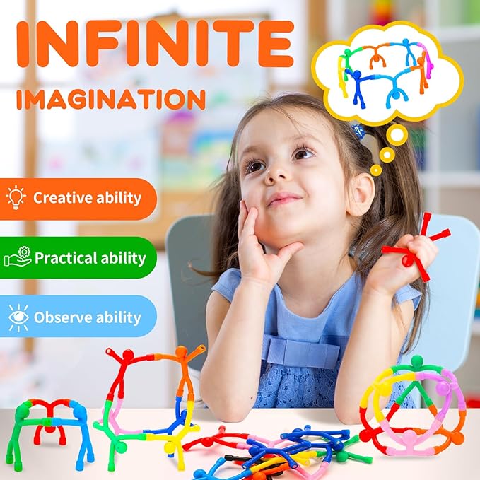 24Pcs Magnetic-People-Magnet-Men, Magnetic Travel Toys for Kids, Creative, Portable and Educational, Funny Magnets for Kids, Small Toys for Classroom Prizes, Easter Egg Stuffers, Office