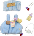 Clothes for 17cm Doll, Cute Outfit Set for 17cm Dolls, Adorable Dress-Up Accessories for Doll (Blue Bottle)