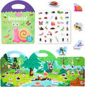 Jelly Reusable Sticker Books for Toddlers 1-3 2-4 Years, Portable Travel Toys Sticker Activity Book for Kids 2 3 4 Year Old Girls Boys (Insects)