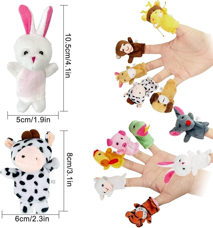 Sealive Finger Puppets for Toddlers 1-3, Baby & Toddler Finger Puppets, Soft Plush Animal Toys for Storytelling, Educational Toy Set for Boys & Girls, Great for Home, School, Parties & Travel